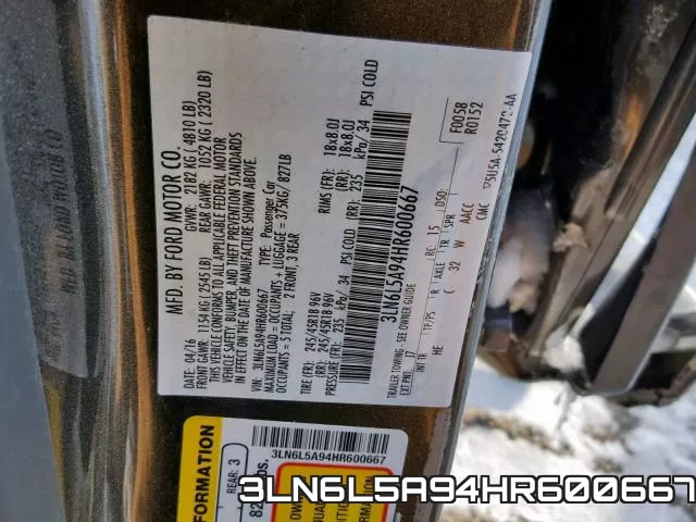 3LN6L5A94HR600667 фото 2