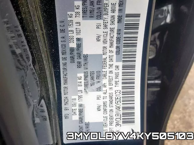 3MYDLBYV4KY505103 фото 2