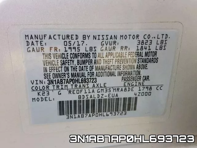 3N1AB7AP0HL693723 фото 2