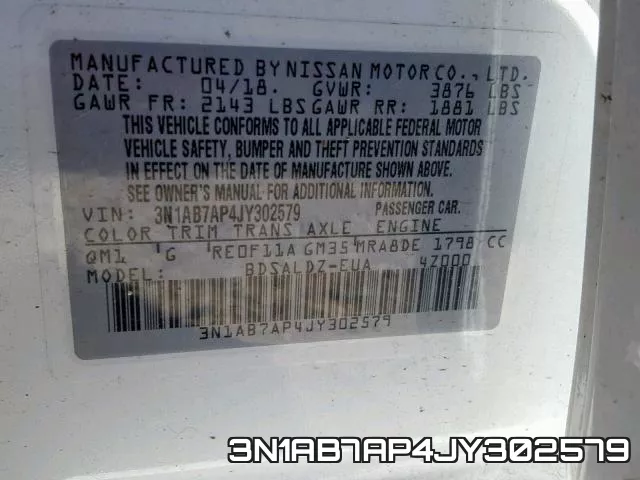 3N1AB7AP4JY302579 фото 2