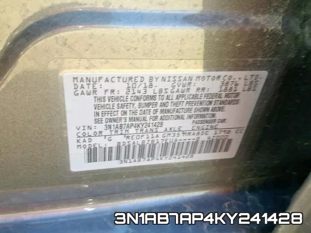 3N1AB7AP4KY241428 фото 2
