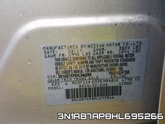 3N1AB7AP8HL695266 фото 2