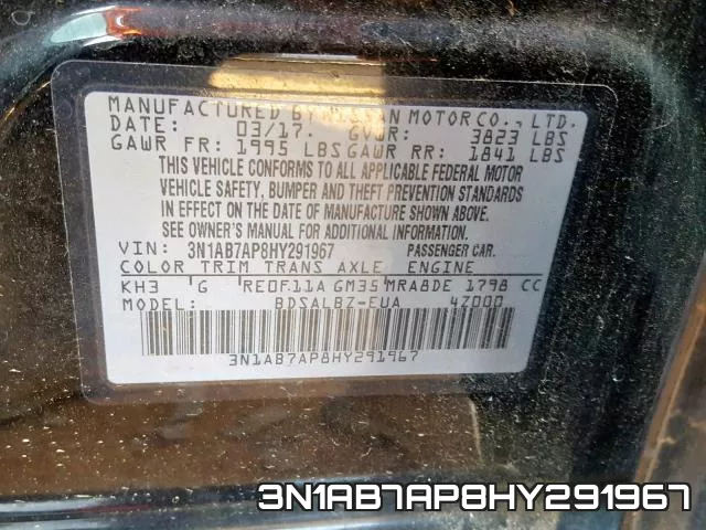 3N1AB7AP8HY291967 фото 2