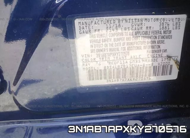 3N1AB7APXKY270576 фото 10