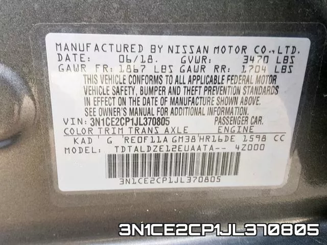 3N1CE2CP1JL370805 фото 2