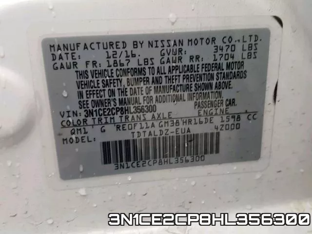 3N1CE2CP8HL356300 фото 2