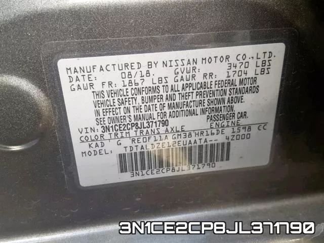 3N1CE2CP8JL371790 фото 2