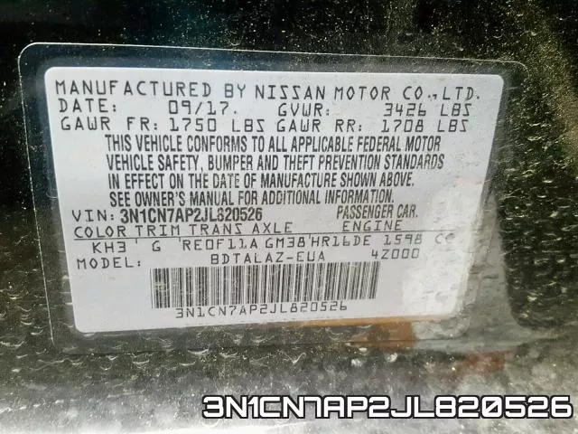 3N1CN7AP2JL820526 фото 2