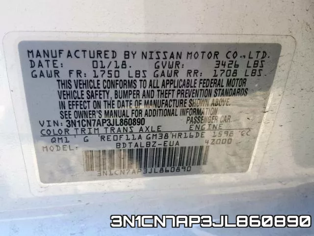 3N1CN7AP3JL860890 фото 2