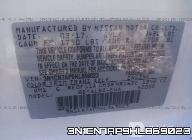 3N1CN7AP9HL869023 фото 10
