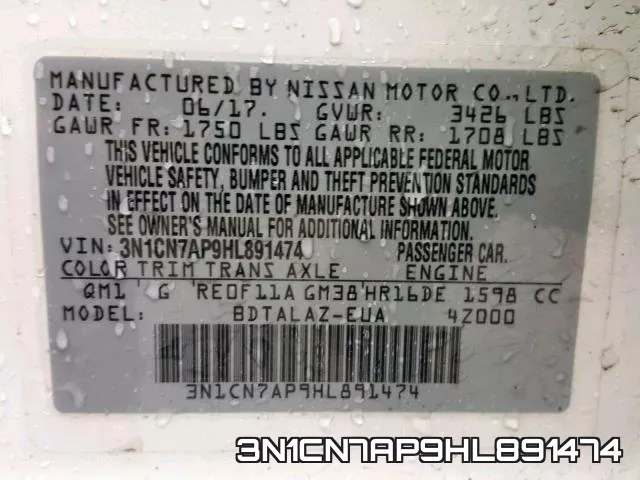 3N1CN7AP9HL891474 фото 2