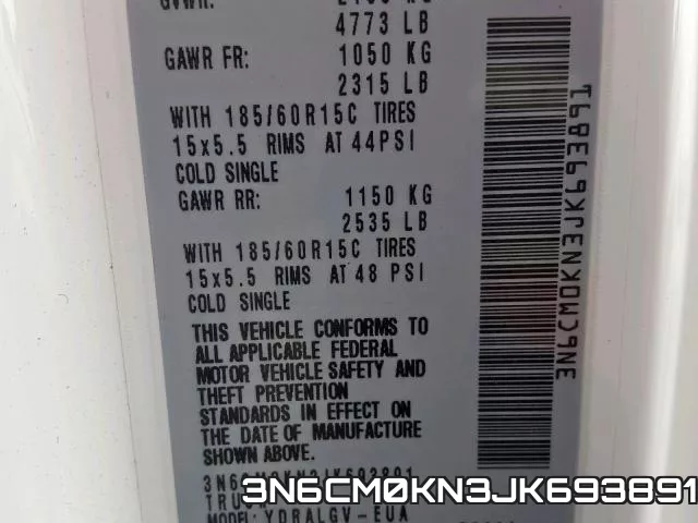 3N6CM0KN3JK693891 фото 2