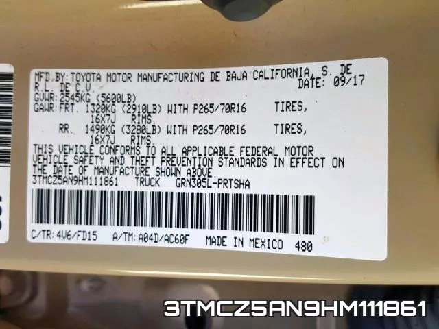 3TMCZ5AN9HM111861 фото 2