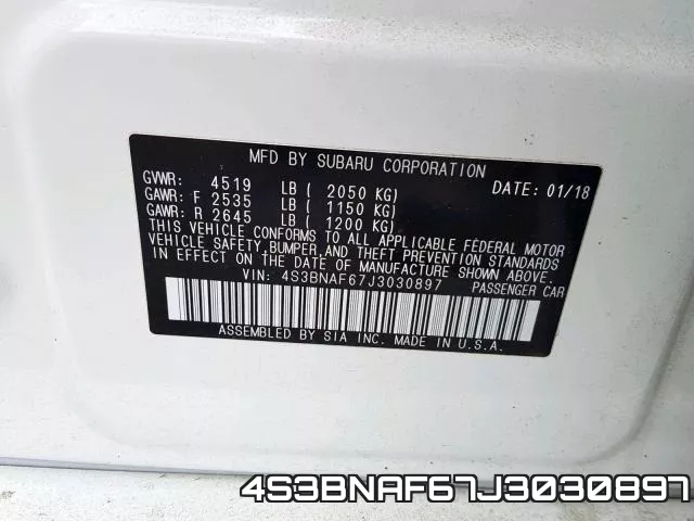 4S3BNAF67J3030897 фото 2