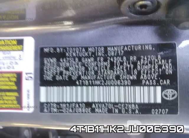 4T1B11HK2JU006390 фото 10