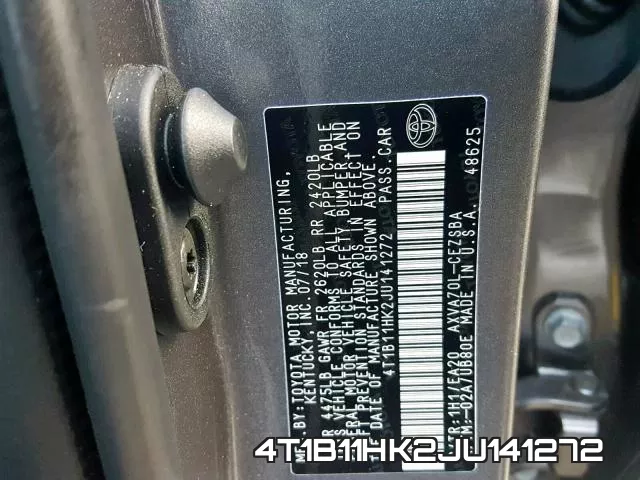 4T1B11HK2JU141272 фото 2
