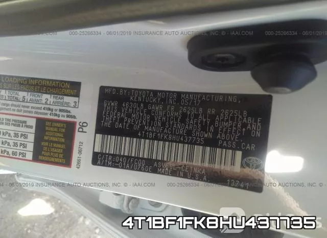 4T1BF1FK8HU437735 фото 10