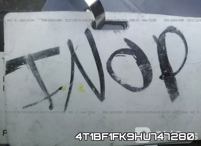 4T1BF1FK9HU747280 фото 8