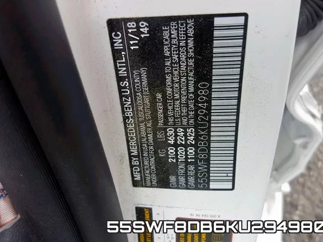55SWF8DB6KU294980 фото 2