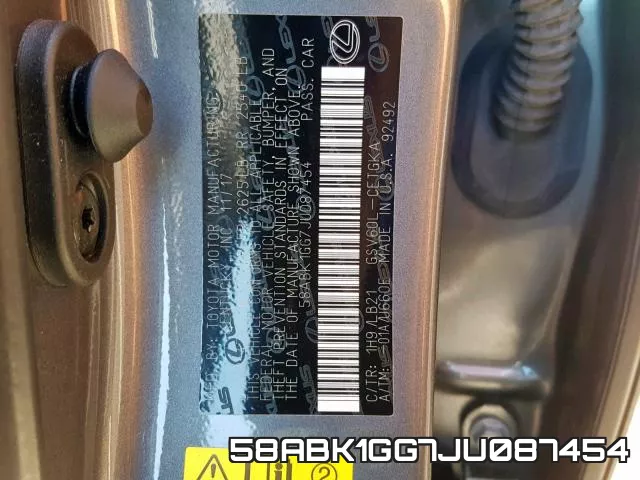 58ABK1GG7JU087454 фото 2