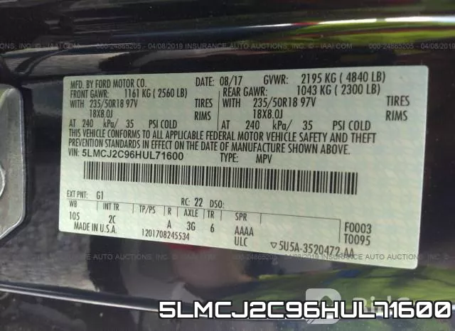 5LMCJ2C96HUL71600 фото 10