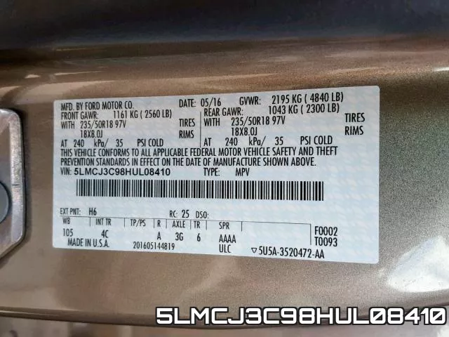 5LMCJ3C98HUL08410 фото 2