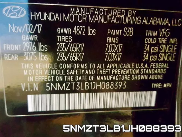 5NMZT3LB1JH088393 фото 2