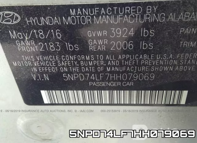 5NPD74LF7HH079069 фото 10