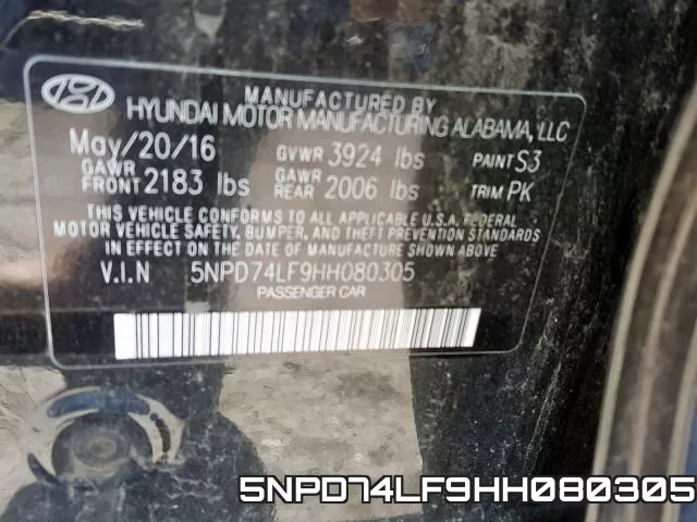 5NPD74LF9HH080305 фото 2