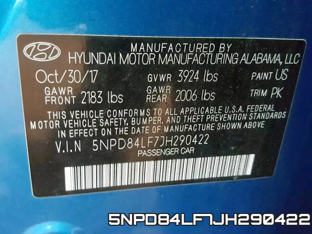 5NPD84LF7JH290422 фото 2