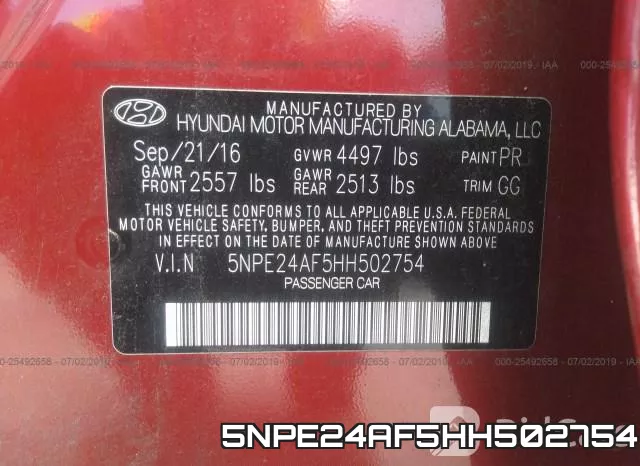 5NPE24AF5HH502754 фото 10