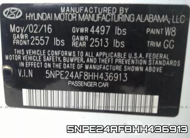 5NPE24AF8HH436913 фото 10