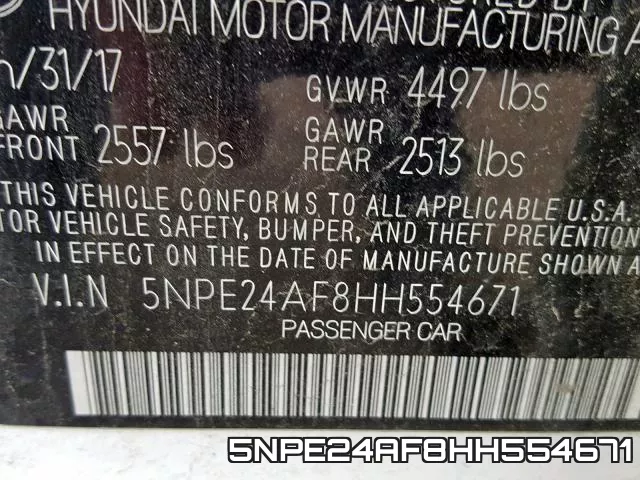 5NPE24AF8HH554671 фото 2