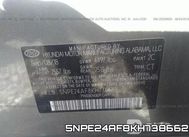 5NPE24AF8KH738662 фото 10