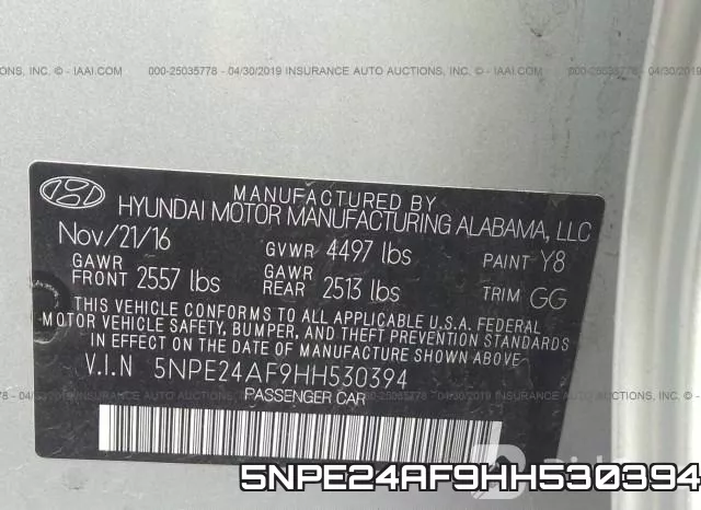 5NPE24AF9HH530394 фото 10