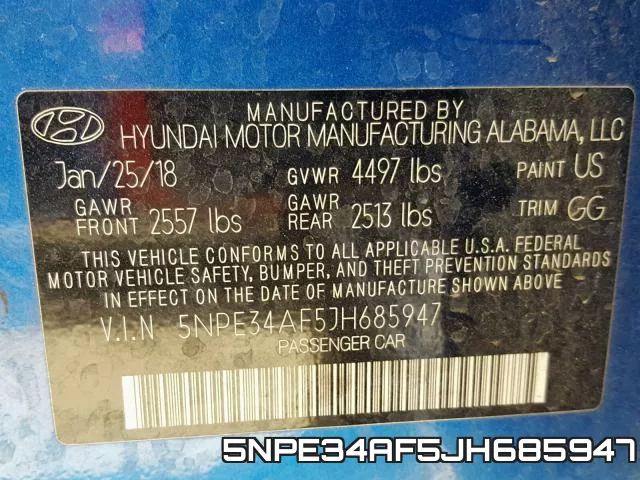 5NPE34AF5JH685947 фото 2