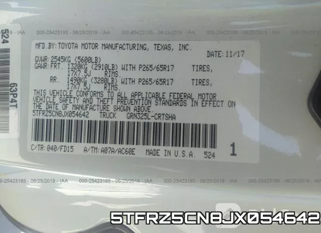 5TFRZ5CN8JX054642 фото 10