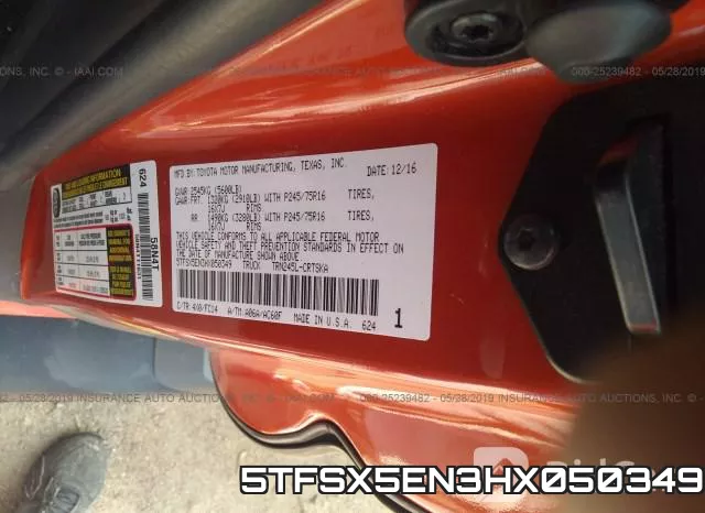 5TFSX5EN3HX050349 фото 10