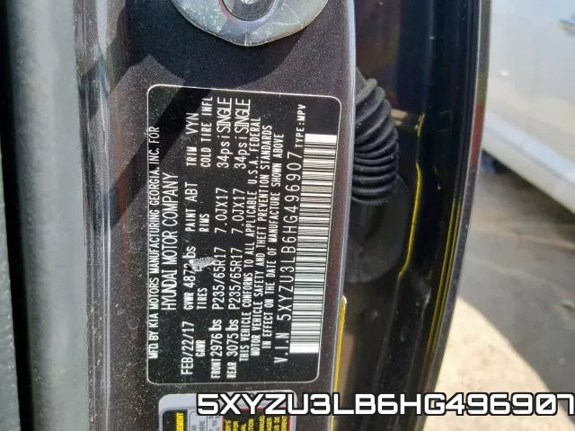 5XYZU3LB6HG496907 фото 2