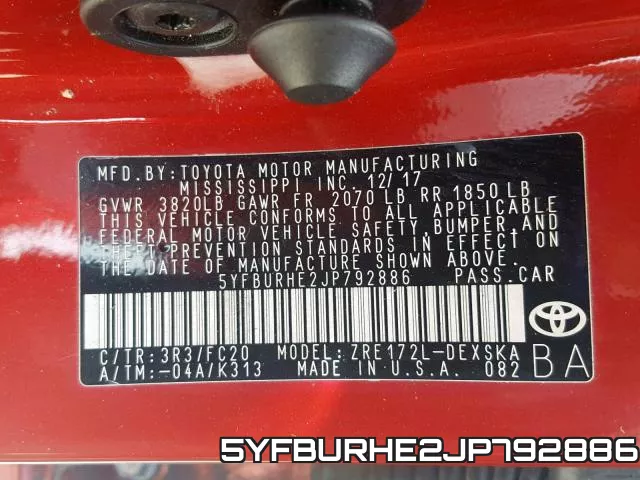 5YFBURHE2JP792886 фото 2