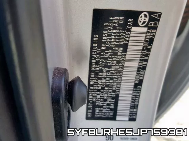 5YFBURHE5JP759381 фото 2