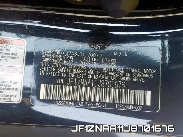 JF1ZNAA11J8701676 фото 2
