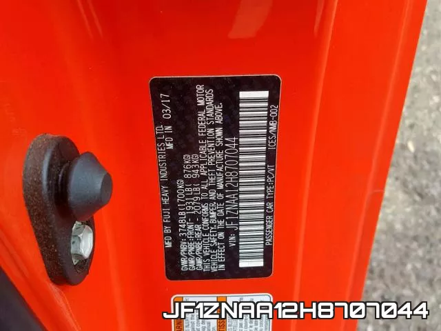 JF1ZNAA12H8707044 фото 2