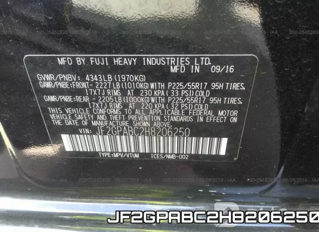 JF2GPABC2H8206250 фото 10
