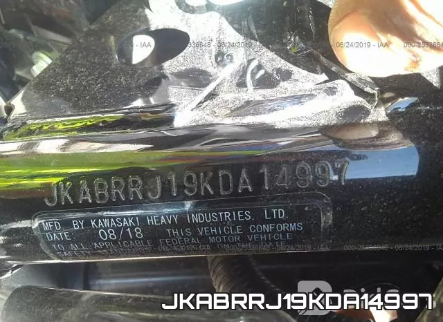 JKABRRJ19KDA14997 фото 2