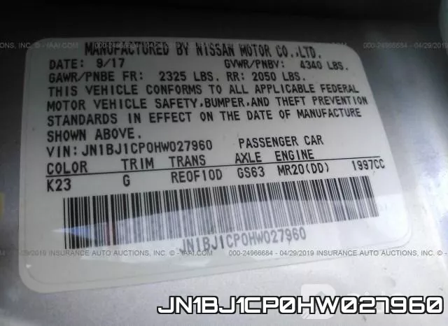 JN1BJ1CP0HW027960 фото 10
