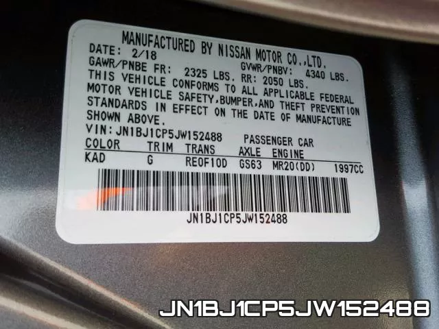 JN1BJ1CP5JW152488 фото 2