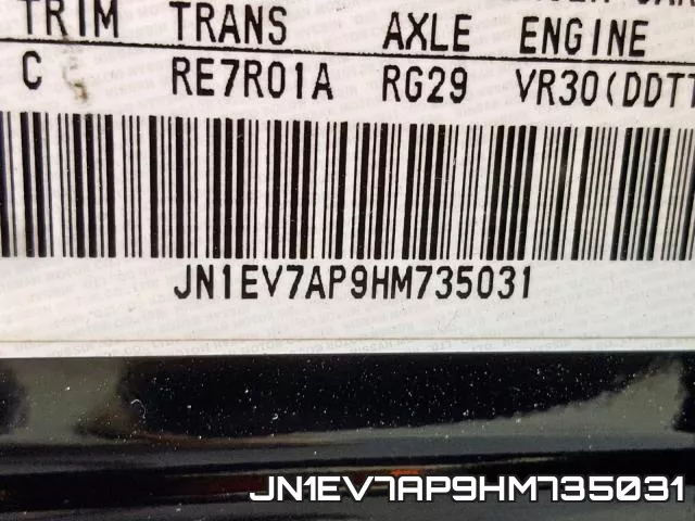 JN1EV7AP9HM735031 фото 2