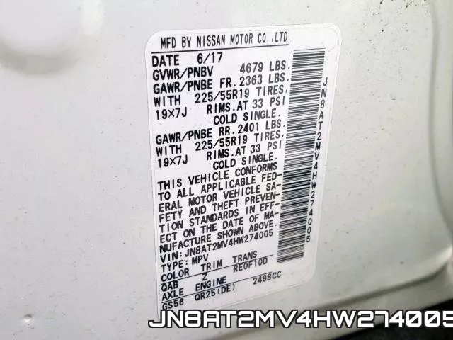 JN8AT2MV4HW274005 фото 2