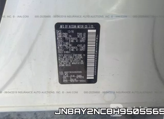 JN8AY2NC8H9505565 фото 10